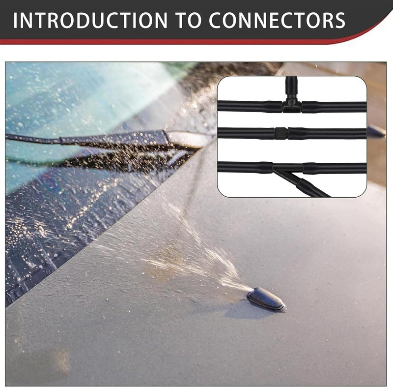 Arwrilt Windshield Washer Hose Kit, 4 Meter Washer Fluid Hose with 30 PCS Hose Connectors, Universal Windshield Washer Hose Conntector for Conneting Car Water Pump and Nozzles - Image 5